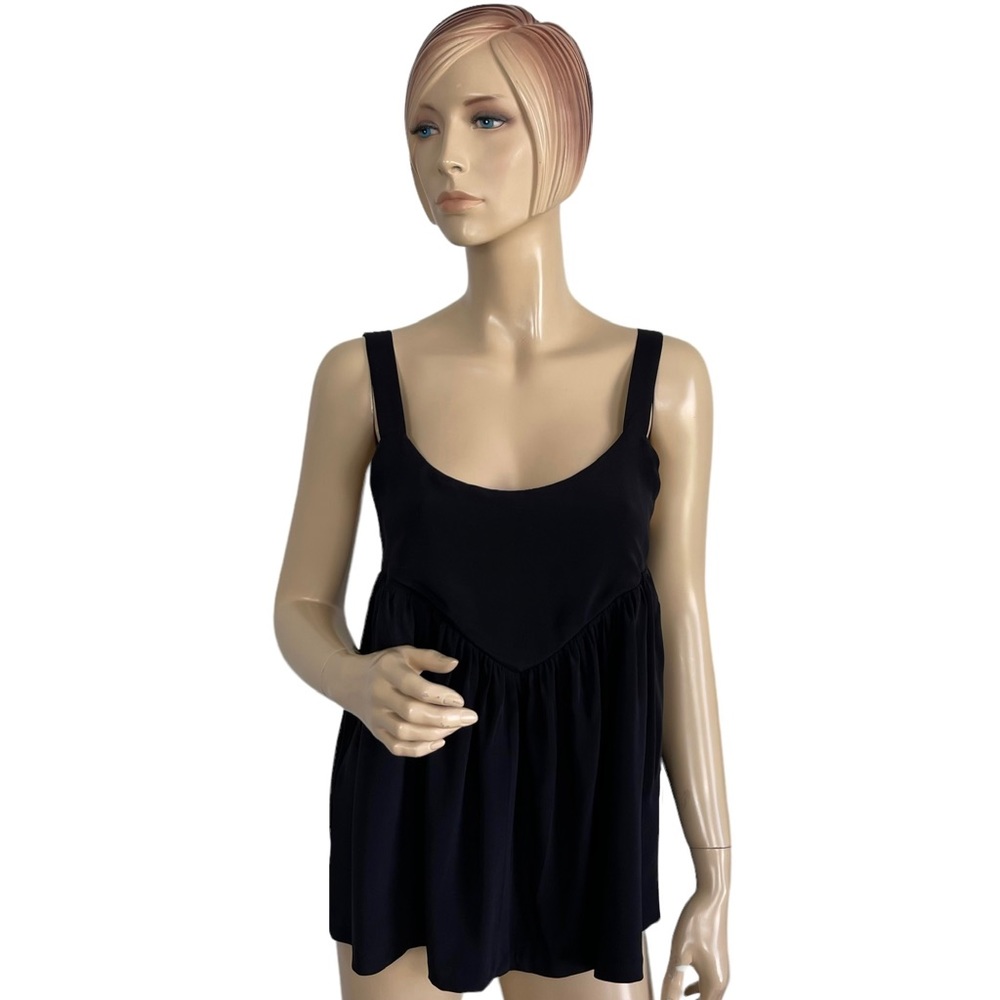 Alisha Levine Women's Black Silk Cami Tank Blouse Medium